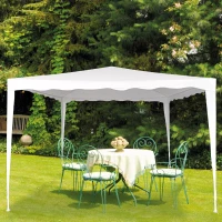 Cenador Desmontable Estructura Acero Lona 160 Gr/m2, 300x300x250 Cm, Blanco(m-7)