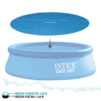 Cobertor Solar 206 Cm para Piscinas 244 Cm, Azul(m-3)