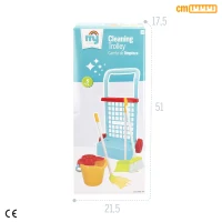 Carrito de Limpieza My Home Colors con 5 Piezas, 30,5x19,5x55,5 Cm, Azul, Rojo, Verde y Amarillo(m-7)