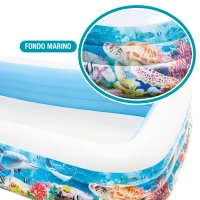 Piscina Hinchable Rectangular Intex Tropical, 305x183x56 Cm, Azul(m-3)