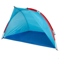 Paravientos Playa Plegable para 2 Personas con Suelo y Bolsillo, 62x8x9 Cm, Azul(m-1)