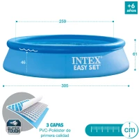 Piscina Hinchable Intex Easy Set con Depuradora, 305x61 Cm, Azul(m-6)