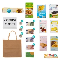 Supermercado de Juguete de Madera con Caja Registradora y 27 Accesorios, 48x30x70 Cm, Azul y Blanco(m-6)