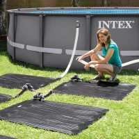 Alfombra Calentadora Solar Intex para Piscina Desmontable, 120x120 Cm, Negro(m-2)
