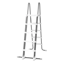 Escalera de Seguridad para Piscina Elevada Intex, 132 Cm, Gris(m-1)