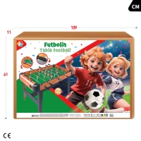 Futbolín de Madera con 4 Patas, 121x61x79 Cm, Negro(m-6)