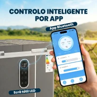 Outsunny Frigorífico Portátil Elétrico com Compressor 35L Dupla Zona Controlo App Luz LED Ecrã para Automóvel e Campismo Preto(m-6)
