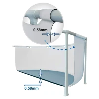 Piscina Elevada Rectangular Prisma Frame INTEX con Depuradora y Escalera, 300x175x80 Cm, Gris Claro(m-6)