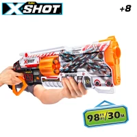 Pistola Dardos X-Shot Lock Blaster Bloqueo QR Cañón 8 Dardos, 60x6,5x29 Cm, Multicolor(m-2)