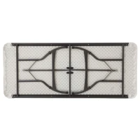 Mesa Rectangular Patas Abatibles, 182x76x74 Cm, Blanco Efecto Granito(m-2)