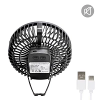 Ventilador Portátil Silencioso 3 en 1 con Luz LED y Carga USB, 19x9x18 Cm, Blanco(m-3)