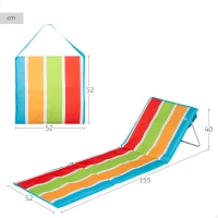 Esterilla de Playa Aktive Acolchada Reclinable, 52x5x52 Cm, Multicolor(m-4)