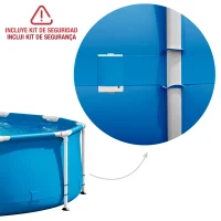 Piscina Desmontable Intex Metal Frame con Depuradora, 457x122 Cm, Azul(m-7)