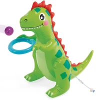 Centro de Juegos Acuático Hinchable Dino Park con Tobogán y Rociador, 201x157x69 Cm, Multicolor(m-5)