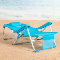 Silla Playa Baja Plegable Multiposición Aktive, 49x58x80 Cm, Azul(m-3)