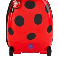 Maleta Trolley Infantil Teledirigida 31x25x42 Cm, Rojo con Lunares Negros(m-6)