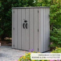 Armario Exterior Vertical Rough Cut™ de 1445 Litros, 143x74x174 Cm, Marrón(m-3)