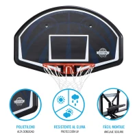 Tablero de Baloncesto Ultrarresistente 112x72 Cm, Negro(m-3)