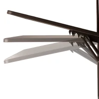Mesa Plegable Colgante para Balcón, Multiposición, 60x40x60-66,5 Cm, Antracita(m-7)
