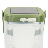Lámpara Antimosquitos 2 en 1 Portátil con Carga Solar y USB, 11x11x21,5 Cm, Verde(m-6)