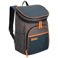 Mochila Nevera Térmica Aktive 15 L, 26x20x35 Cm, Gris/Azul/Naranja(m-1)
