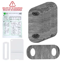 Piscina Desmontable Redonda Prisma Frame Greywood con Depuradora, 549x122 Cm, Gris(m-8)