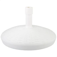 Base para Sombrilla con Rosca Ajustable, 58x58x35 Cm, Blanco(m-1)