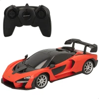 Coche Radiocontrol McLaren Senna 1:18, Mando 2,4 GHz, 38x16,5x14,5 Cm, Naranja(m-1)