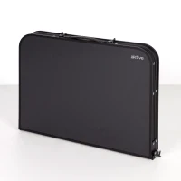 Mesa Plegable Camping Maletín Nivelable Antideslizante, 64x8x48,5 Cm, Negro(m-2)