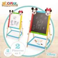 Pizarra Infantil Disney 2 en 1 de Madera, 37,5x65x5 Cm, Multicolor(m-2)