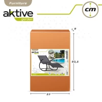 Tumbona Mecedora Aktive Garden con Cojín y Estructura de Acero, 172x53x75 Cm, Antracita(m-7)