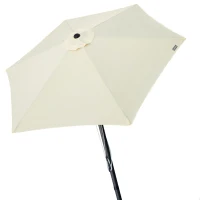 Sombrilla para Jardín Hexagonal Doble Polea, 300x300x250 Cm, Crema(m-1)