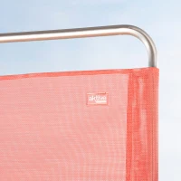 Silla Plegable de Playa de Aluminio y Textileno, 54x8x52 Cm, Coral(m-7)