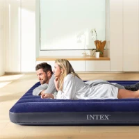 Colchón Hinchable Intex King Size Dura-Beam Fiber-Tech, 183x203x25 Cm, Beige(m-6)