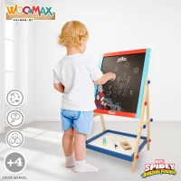 Pizarra Caballete Infantil Woomax 2 en 1 Doble Cara, 40x31,5x64,5 Cm, Multicolor(m-4)