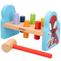 Juguete Martillo Spidey de Madera Sostenible, 23,5x11,5x15 Cm, Multicolor(m-1)