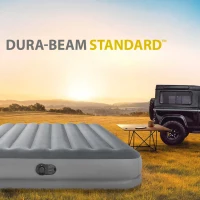 Colchón Hinchable Doble Dura-Beam® Prestige Mid-Rise con Bomba USB Incorporada, 152x203x30 Cm, Gris(m-2)
