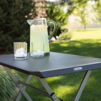 Mesa Auxiliar Plegable Rectangular, 75x50,5x66 Cm, Negra(m-5)