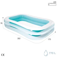 Piscina Hinchable Intex Rectangular, 262x175x56 Cm, Verde y Blanco(m-4)