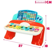 Piano Táctil Bebé Winfun con Luz, Sonidos y 8 Teclas, 27x18x16 Cm, Multicolor(m-6)