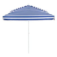 Sombrilla Cuadrada Aktive con Tejido 160 Gr/m2 UV30 y 4 Varillas de Fibra, 200x200x252 Cm, Azul Marino(m-4)