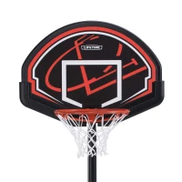 Canasta de Baloncesto Portátil Ultrarresistente 81x58x165-222 Cm, Negro y Naranja(m-7)