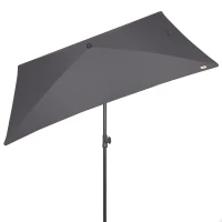 Sombrilla Rectangular Reclinable para Balcón, 200x125 Cm, Antracita(m-1)