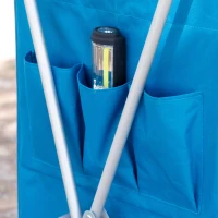 Armario Plegable de Tela Camping 4 Niveles, 80x11x66 Cm, Azul(m-6)
