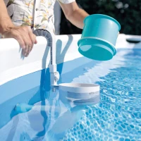 Skimmer Deluxe INTEX con Cesto Extraíble para Depuradoras 3.028 L/h, 34,5x25,5x21,5 Cm, Azul(m-6)
