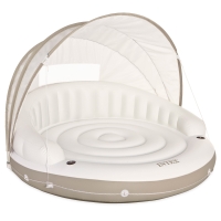 Isla Hinchable Intex con Toldo Desmontable, 199x150 Cm, Crema y Blanca