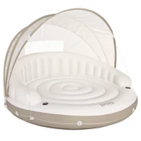 Isla Hinchable Intex con Toldo Desmontable, 199x150 Cm, Crema y Blanca(m-1)