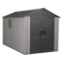 Caseta de Jardín Lifetime 7,8 M² con Suelo y Estanterías, 215x76x85 Cm, Beige(m-1)