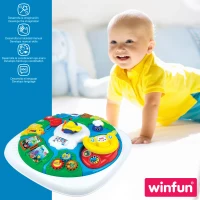 Mesa de Actividades Trotamundos Interactiva Winfun, 46x46x41 Cm, Multicolor(m-4)