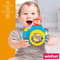 Cámara de Juguete Interactiva Winfun con Luz y Sonido, 21,5x9,5x19 Cm, Multicolor(m-5)